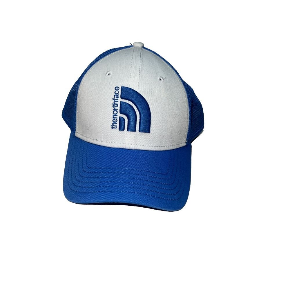 The North Face Mudder Trucker Hat Unisex OS Super Sonic Blue/White Mesh Snapback